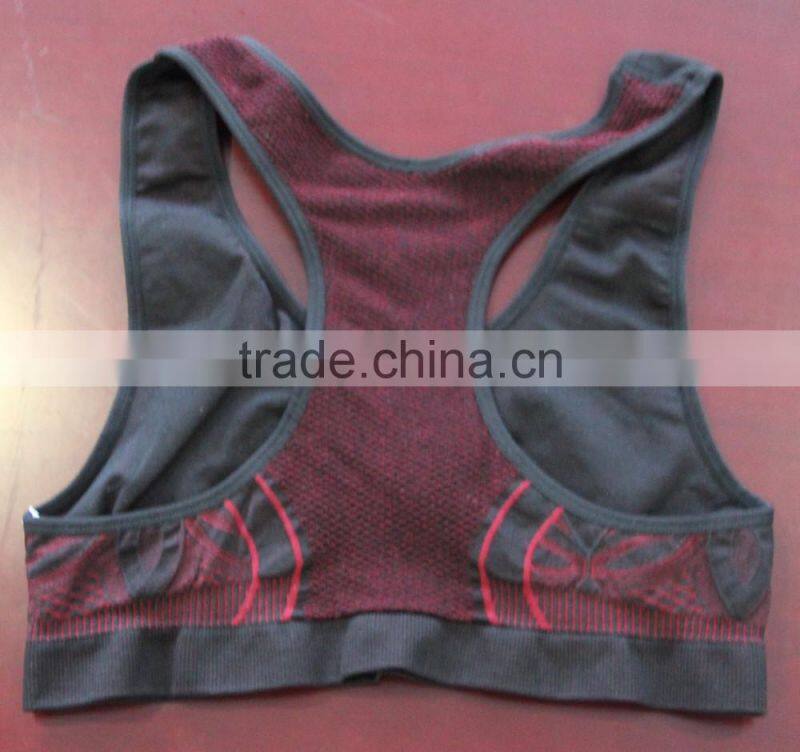 seamless stylish yoga sports girl tube sexy bra