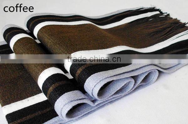 New arrival cheap price high quality wool knitting design men's winter warm scarf
