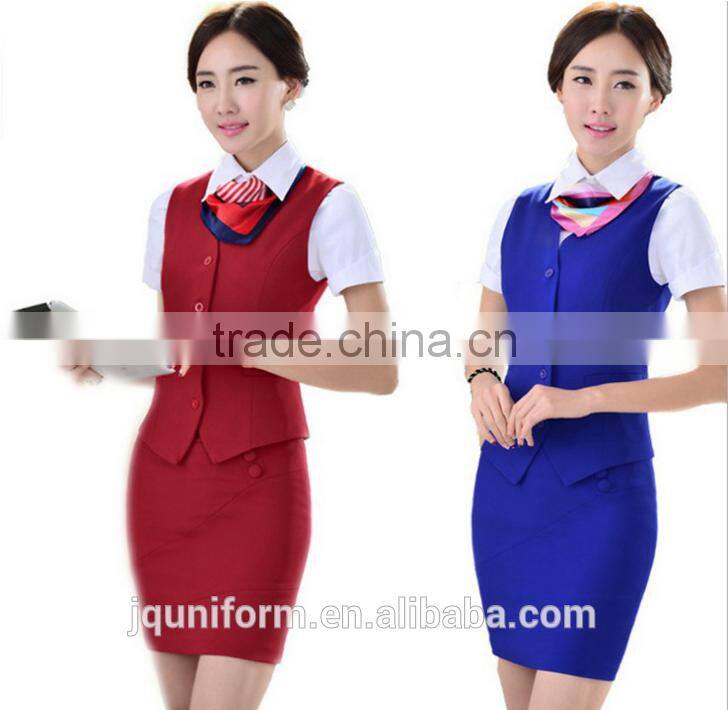 custom chantilly and beautiful cotton material airline uniforms of women wholesale for sale