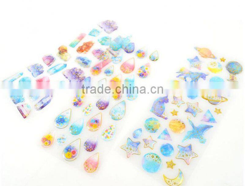 custom epoxy resin sticker waterproof PVC sticker decorative children sticker