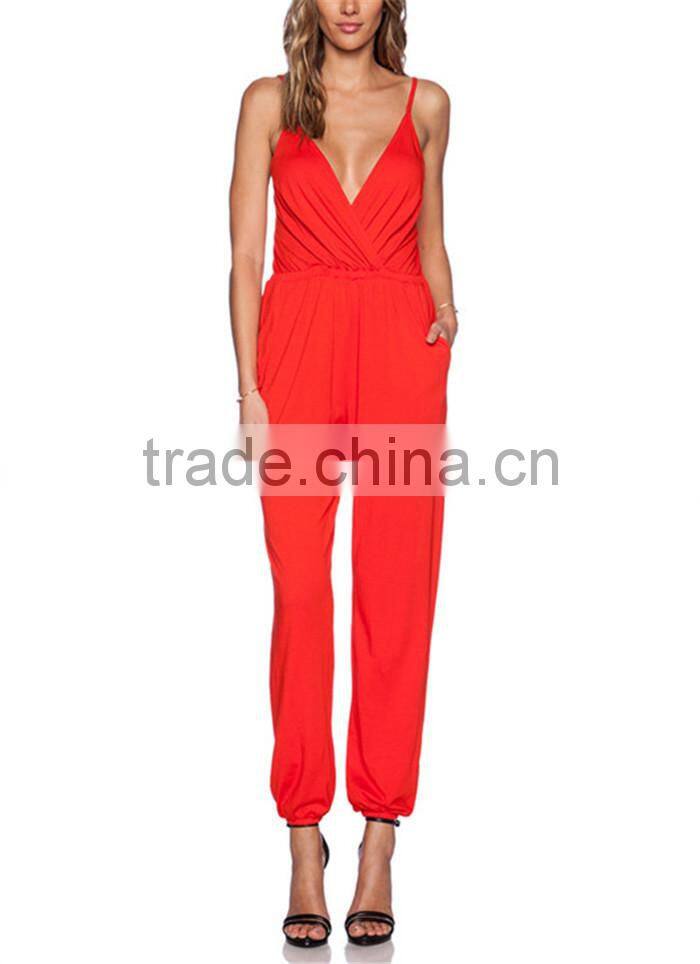 cheap simple grey women long elegant jumpsuits