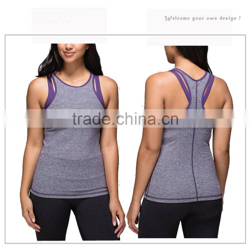 Wholesale gym yoga fitness womens sports black tank top