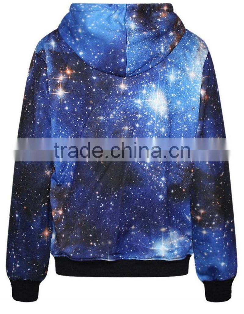 Mens promotional full sublimation printing zip up hoodies Guangzhou