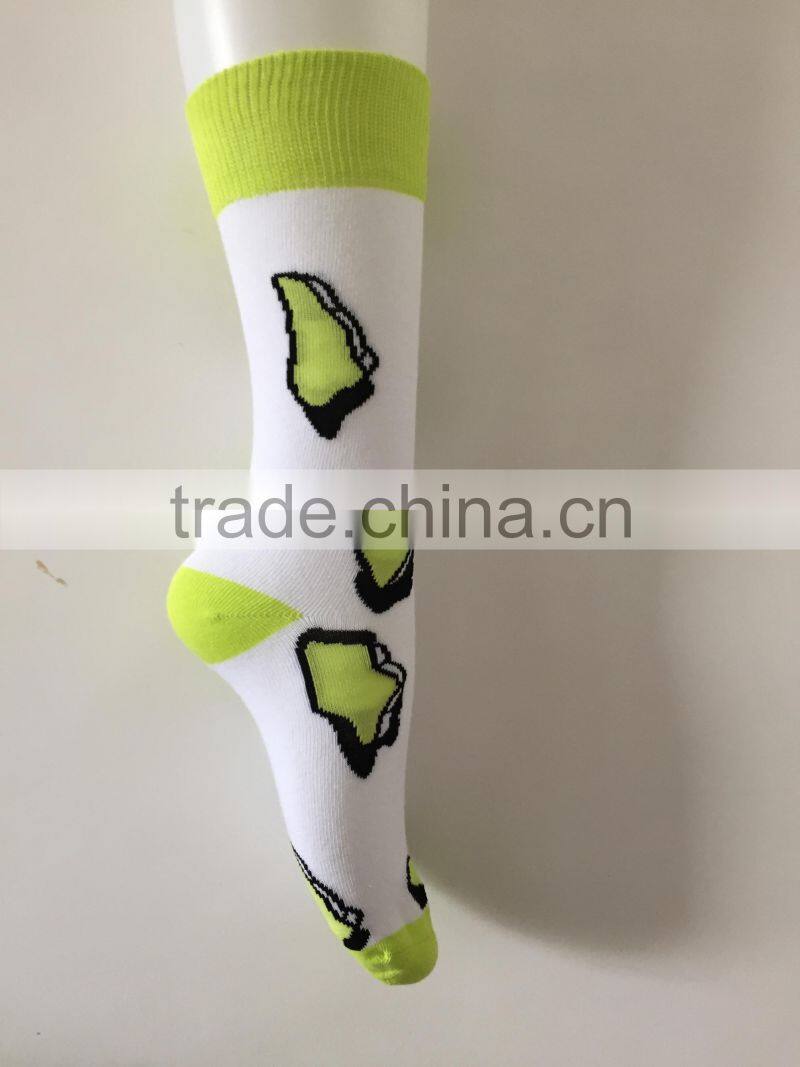 Amazon Hot Sale Young Girl Custom LOGO Crew Fashion Colored Women Dress Tube Cotton Socks