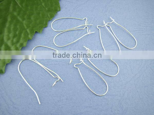 200PCs Silver Plated Ear Wires 16x38mm