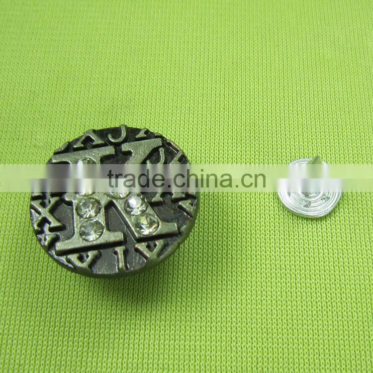 rhinestone jean button for jacket polished shine bright jeans fabric button free sample