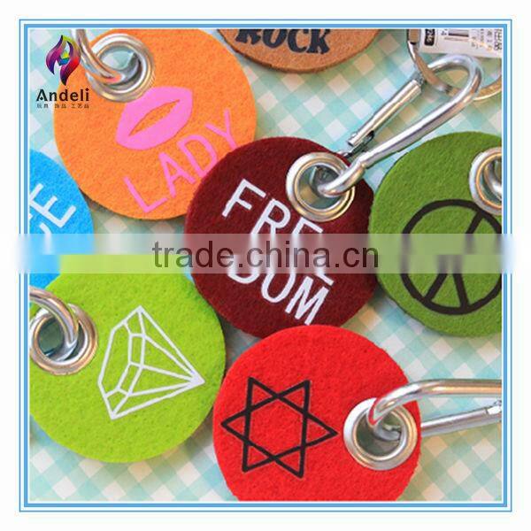 factory custom unusual felt detachable key ring
