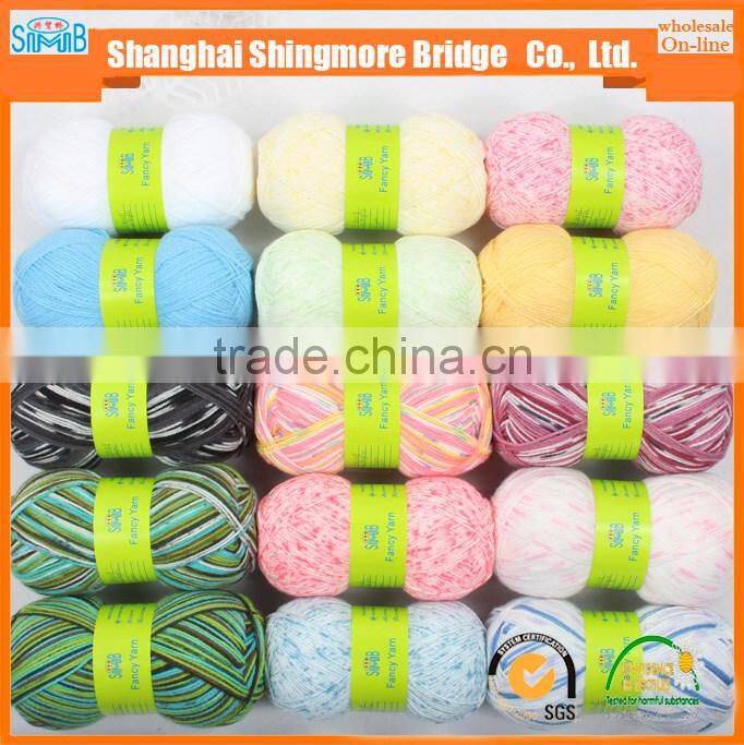 knitting yarn supplier shanghai smb cheap wholesale high quality 4Nm acrylic yarn 100% for knitting scarf