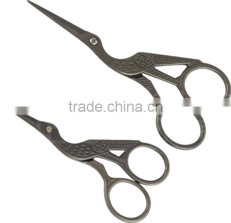 Vintage Fancy Design Thread Embroidery Scissors Bronze Bird Scissors