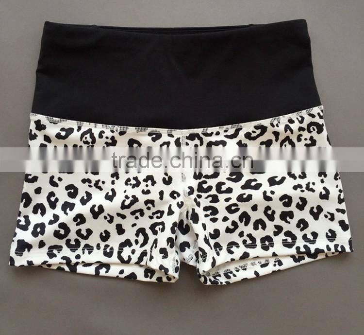 Women' Leopard Print Fitness Yoga Shorts With Good Offer