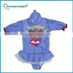 OEM & ODM printed surfing kids rash guard pattern with UPF50+