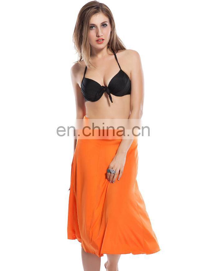 Best seller orange cheap elegant beach dresses to wear in different ways
