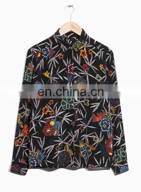 England Straight Fit Classic Print Shirt Silk Women Shirt