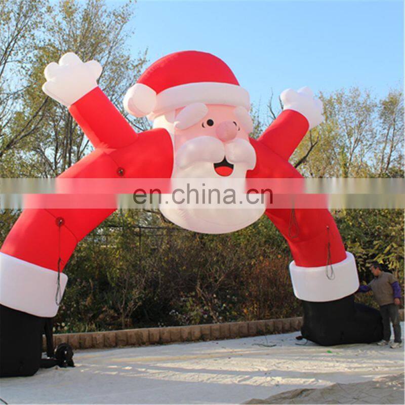 4m High 8m Wideth giant inflatable santa arch with LED for park Decoration sam yu 6609