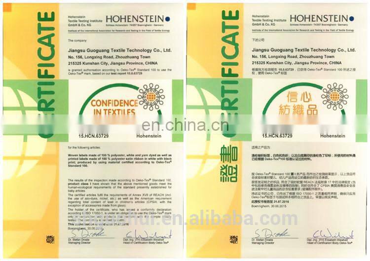 satin ribbon clothing wash care label