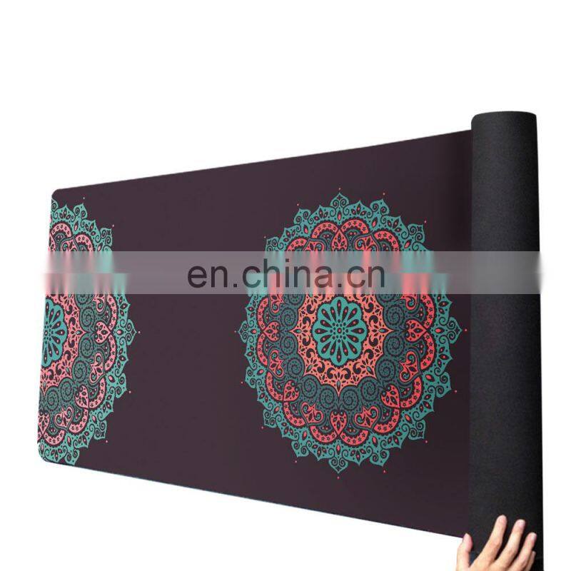 New designs eco friendly suede natural rubber yoga mat