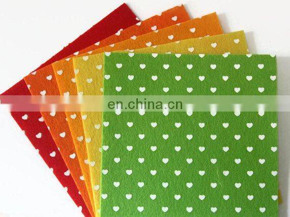 Felt Printed Tiny Dot Polyester Non woven Fabric