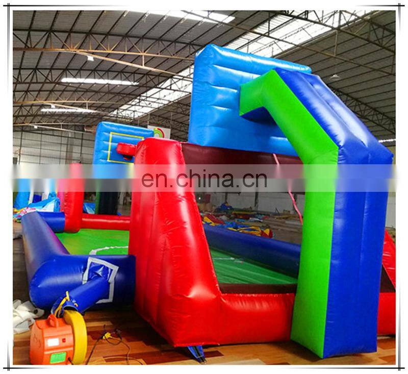 Children Mobile air frame pop up 4 in 1 inflatable soccer goals, ball sport games for sale