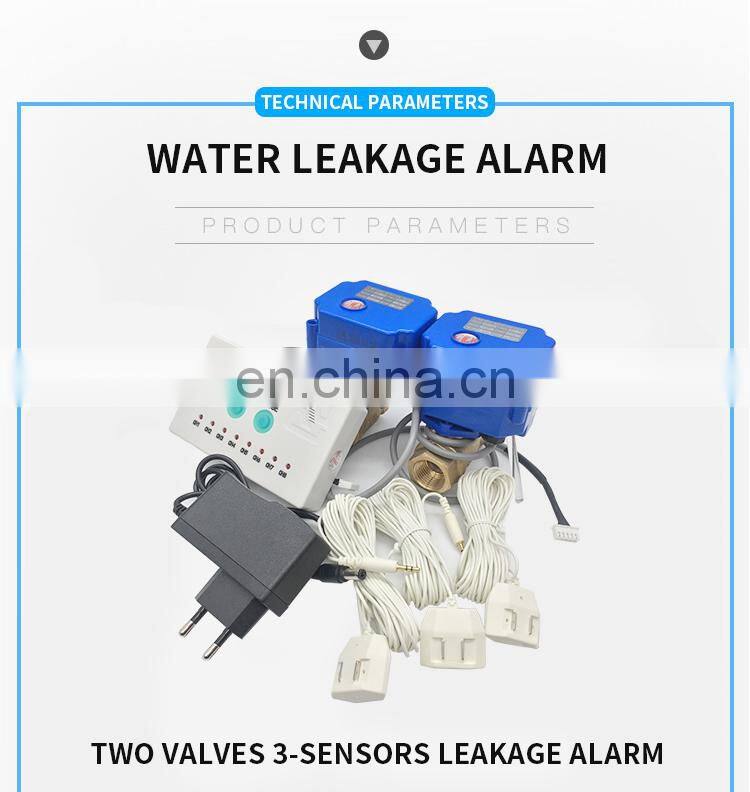water leak detection valve with sensor and controller for smart home