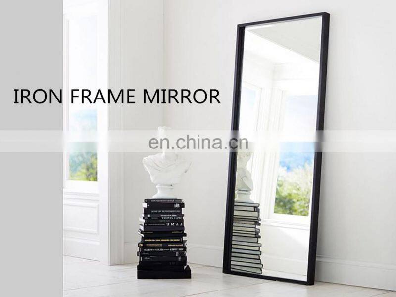 New items powder coated iron metal frame decorative round wall mirrors