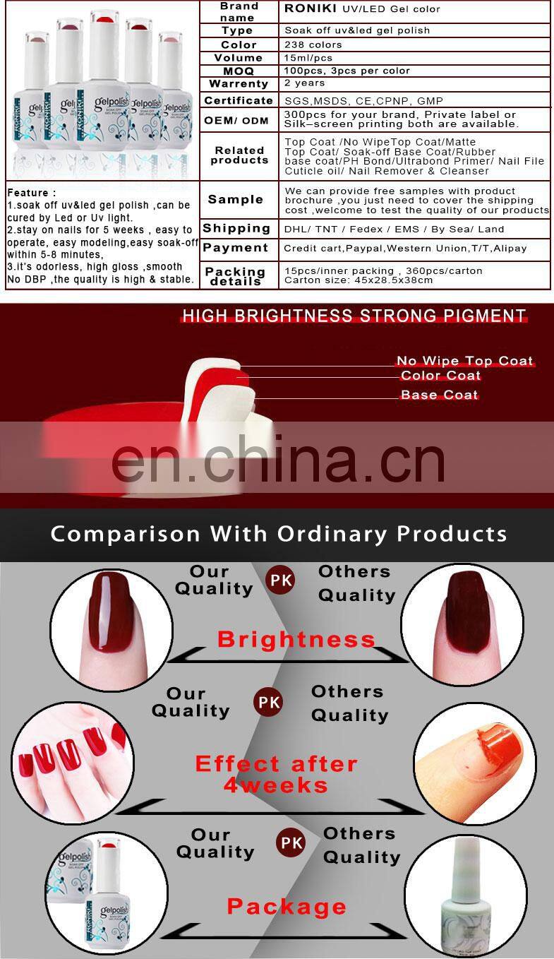 2019 Popular Uv Gel Nail Polish 3-step Gel Polish Supplies Free Sample