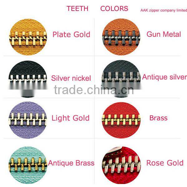 Ladies jeans factory china matching production 4# brass y teeth C/E zippers