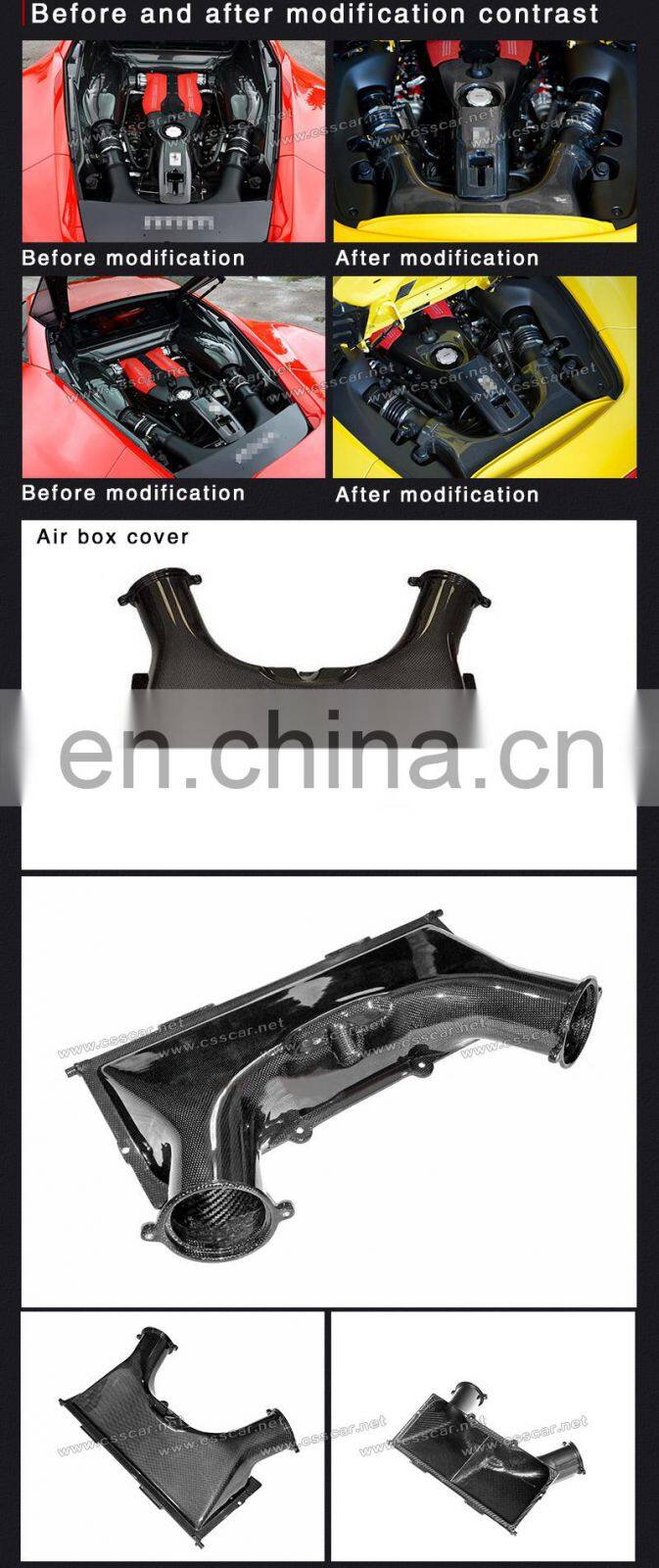Carbon Fiber Engine Interior Trims Suitable For Ferra 488 GTB Carbon Fiber Simota Air Filter