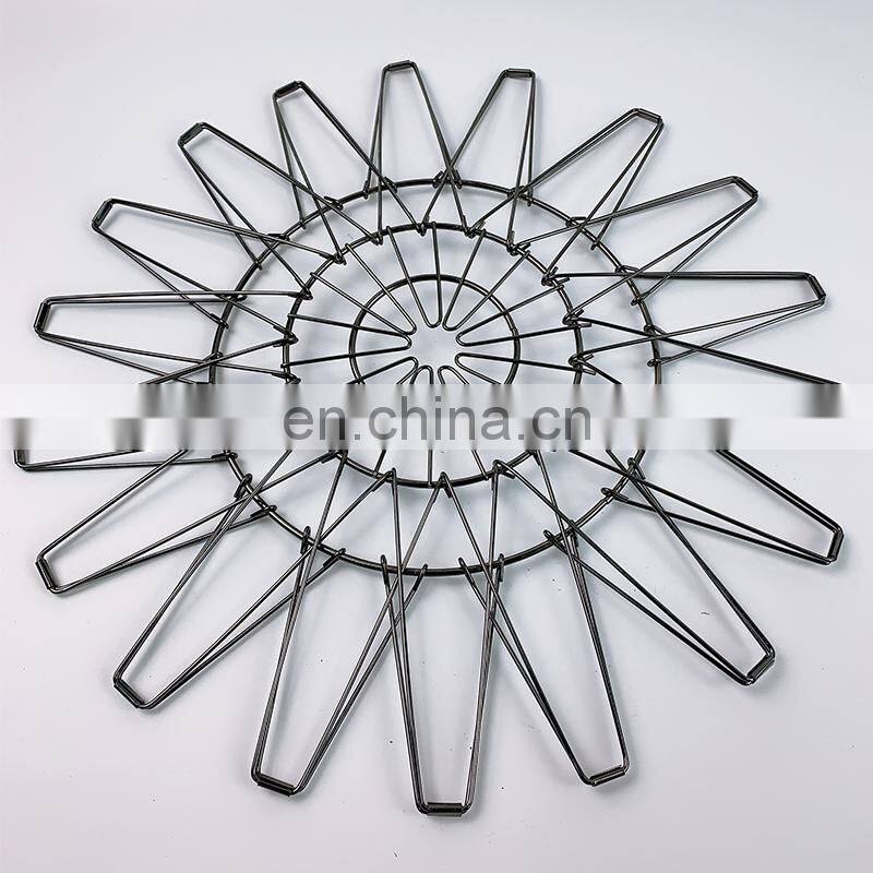 foldable organizer storage basket wholesale Home Mesh Food Clothes Gift Desk folding metal baskets