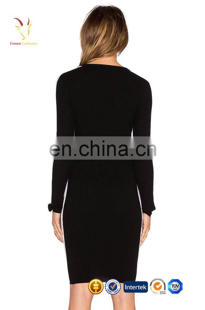 Wool Knit Long Sweater Dress Women