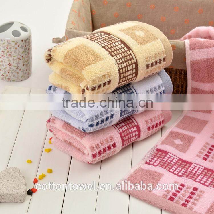 wholesale 100% cotton yarn dyed striped soft face towel