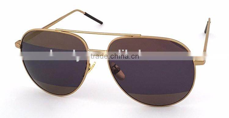 2016 New arrival Designer patchwork Split 3 Parts Mirror Lens split sunglasses for women