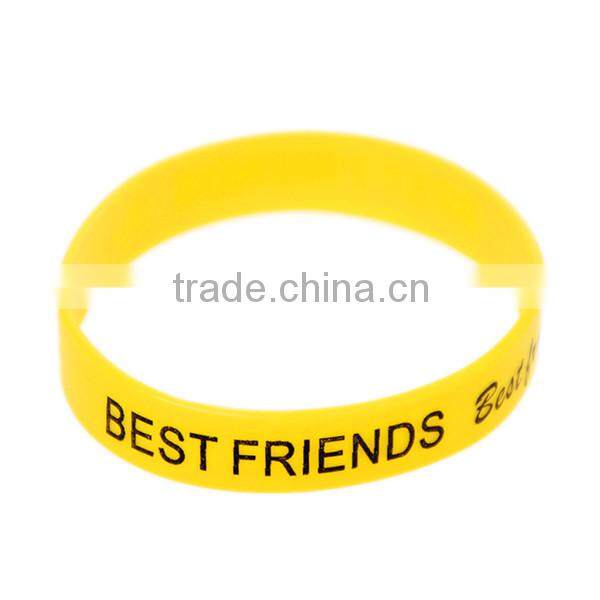 Cheap wide band silicone bracelet