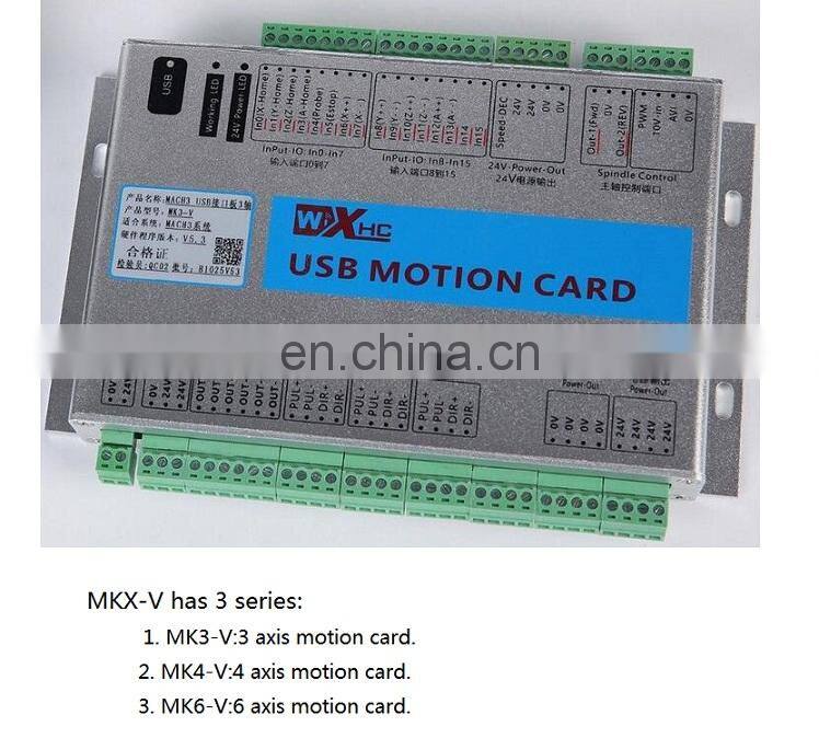 Upgrade Mach3 2MHz MK6-V 6 Axis Motion Controller Card USB Port CNC Breakout Board
