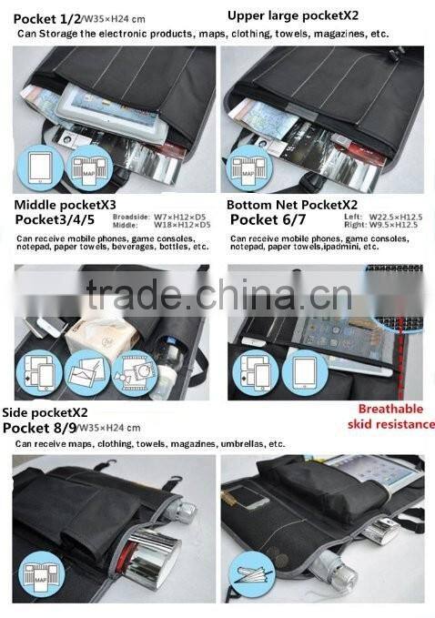 Durable Multi-pockets Vehicle Seat Back Cover Protector car seat organizer