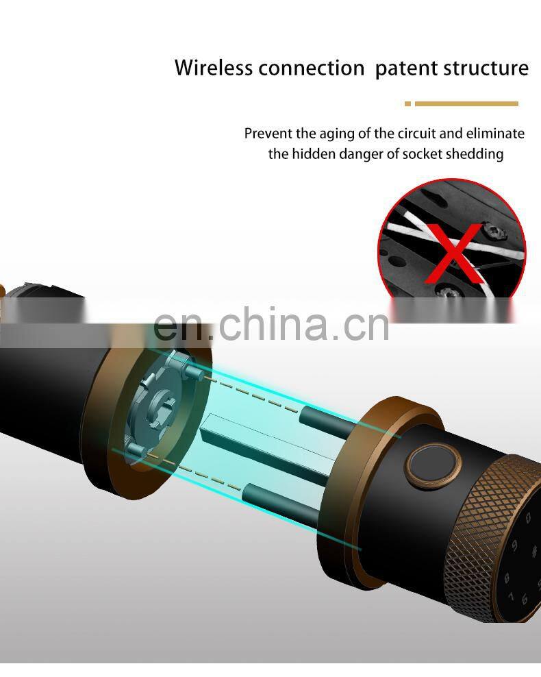 Front Door Keyless Entry Electronic Mortise Code Touchscreen App Unlock Cylinder Gate Door Lock For Office Rent House