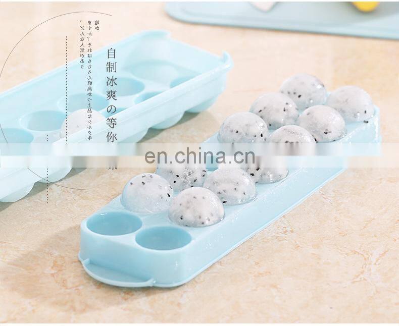 14 Grid 3D Round Balls Ice Molds Plastic Molds Ice Tray Home Bar Party Ice Hockey Holes Making Box Molds With Cover DIY Moulds