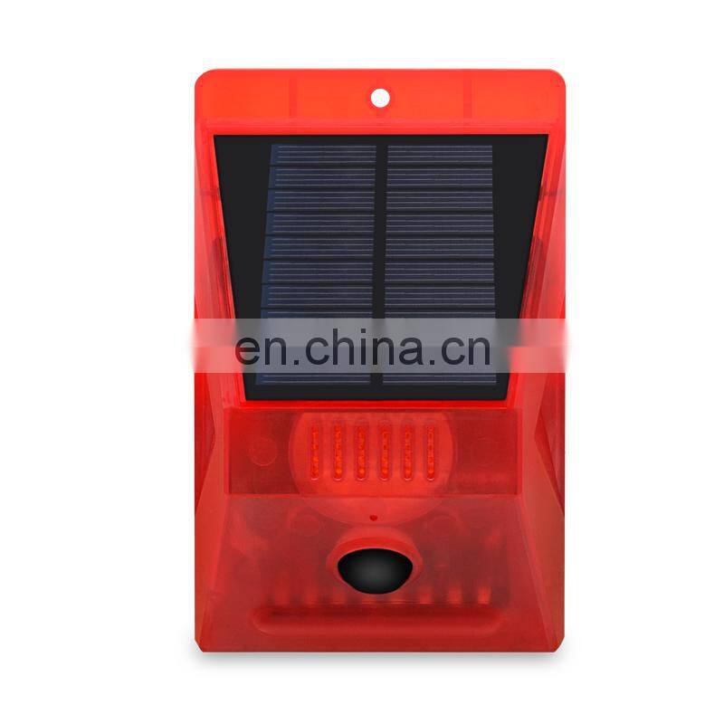 Solar Alarm Lamp Warning Sound 129dB Loud Siren Strobe Farm Orchard Light NEW