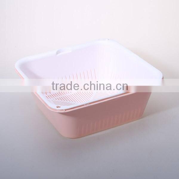 BPA free container kitchen plastic colander with tray