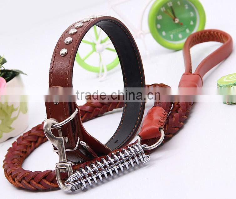 manufacturer supply high quality leather pet leash lead big dog