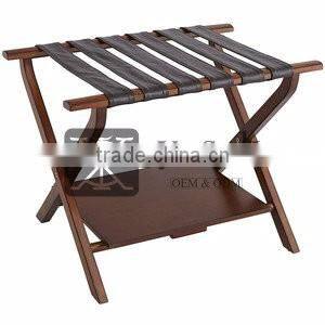 LG-049 High Quality Hotel Room Bamboo folding luggage rack