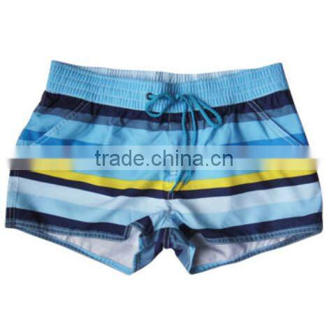 New men's surfing plaid swim trunks