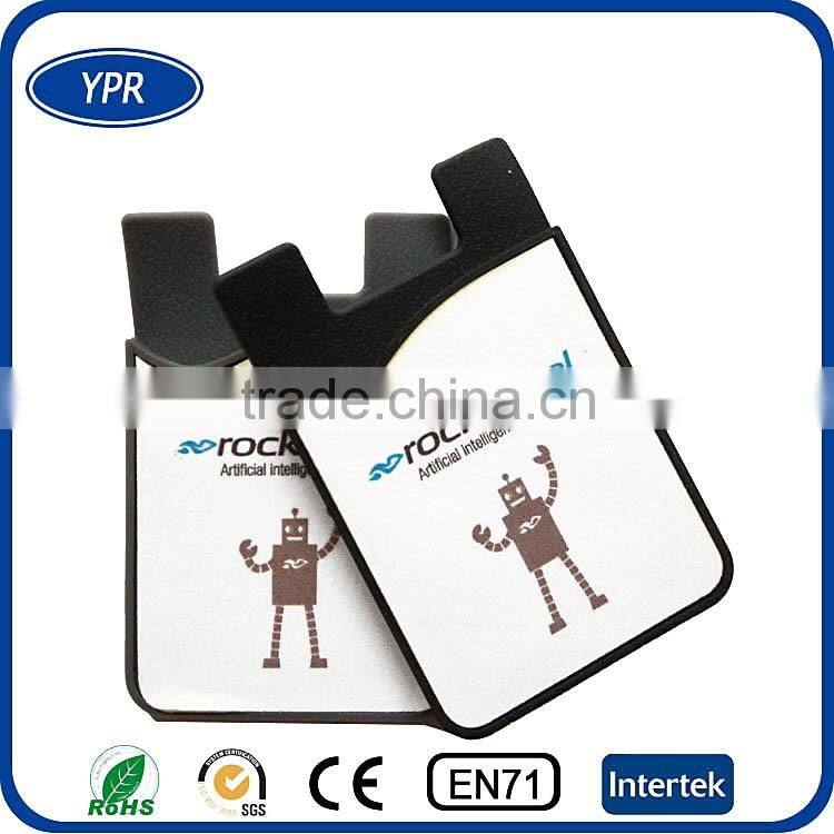 Customized size and logo siilcone 3M sticky business card holder