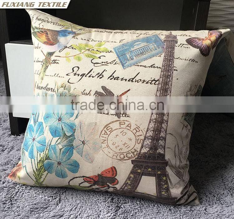 flower and birds Pillow with digital print
