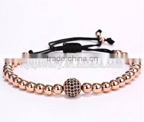 2016 New Fashion Popular Macrame Beads Bracelet With With TOP BEST PVD Plating