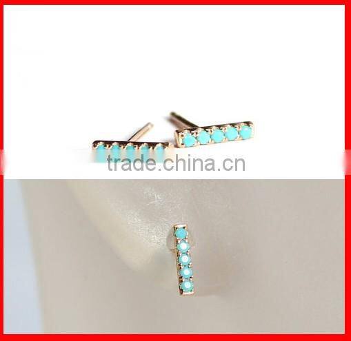 2016 FACTORY promotion summer new arrive dangle pave black zirconia Leaf crystal earring
