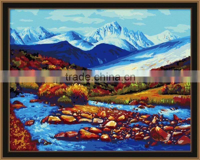 DIY oil painting by numbers canvas painting happy house for living room 5039
