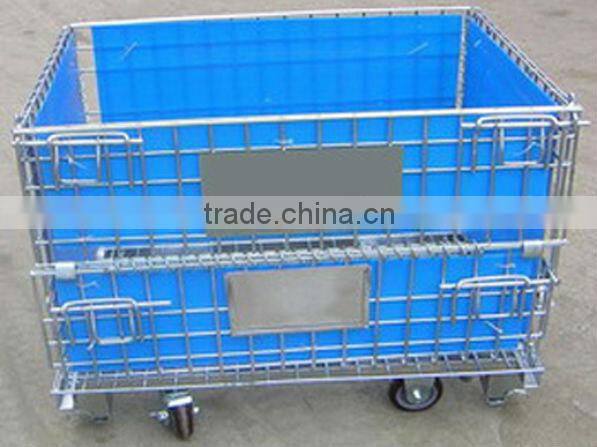 1055mmL x 655mmW x 960mmH powder coated wire mesh trolley
