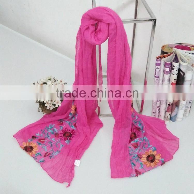 Wholesale Flower Embroidery Women Ladies Fashion Exquisite Hijab