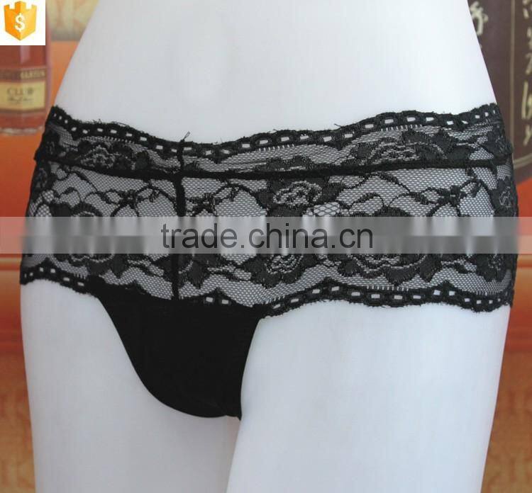 Wholesale black transparent panty,sexy lace underwear nighty wear