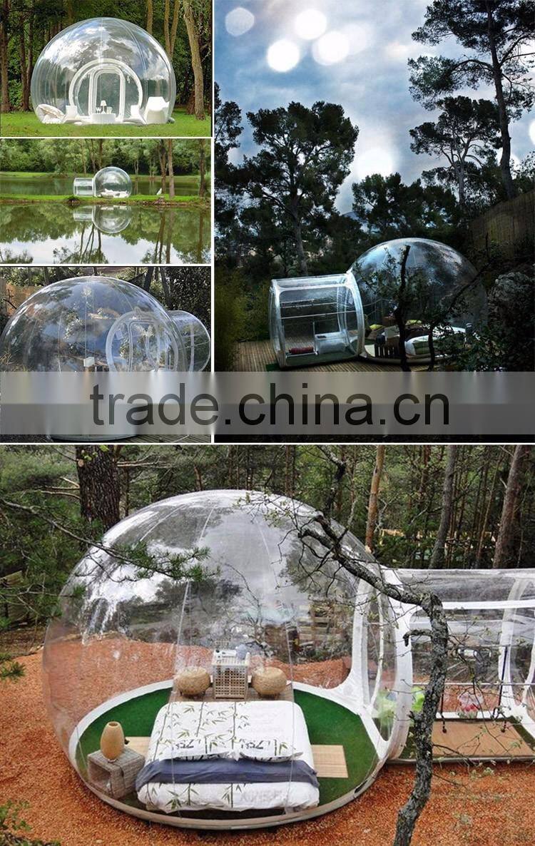 Outdoor Single Tunnel Inflatable Beach Tent Round Inflatable Transparent Tent House Spherical Inflatable Camping Tent